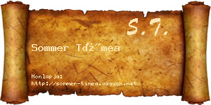 Sommer Tímea névjegykártya